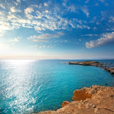 tabarca Adası bir alicante Akdeniz mavi deniz