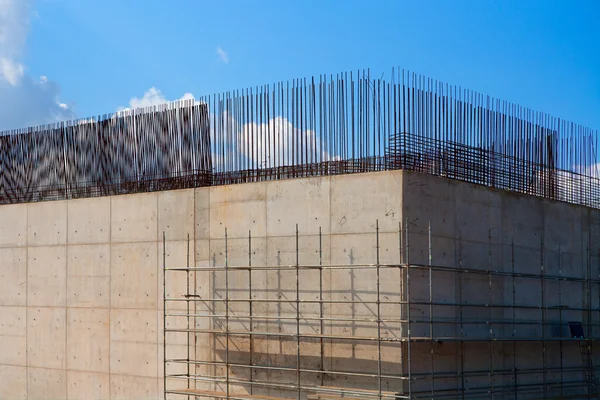 Colonne sous-sol en béton armé pour pont ferroviaire — Photo