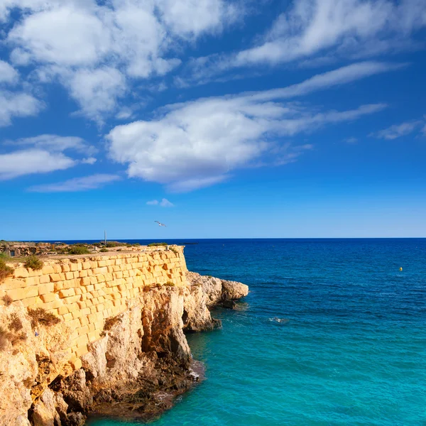 Ön Tabarca alicante Medelhavs blått hav — Stockfoto