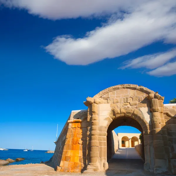 Tabarca puerta de san miguel de tierra kale kapı yay — Stok fotoğraf