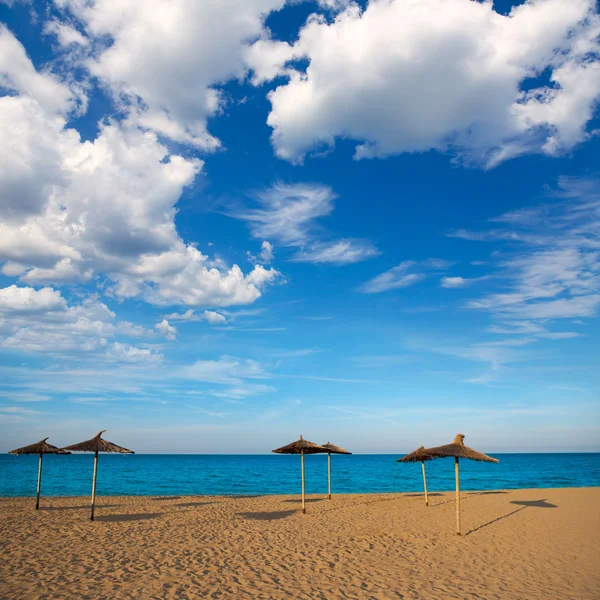 Praia mediterrânea na província de Valência — Fotografia de Stock