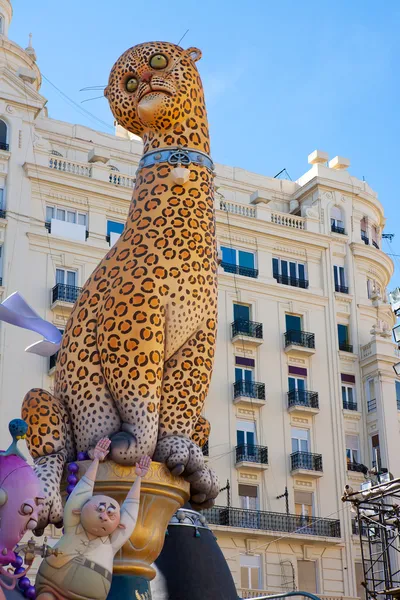 Fallas in Valencia fest figures that will burn on March 19 — Stock Photo, Image