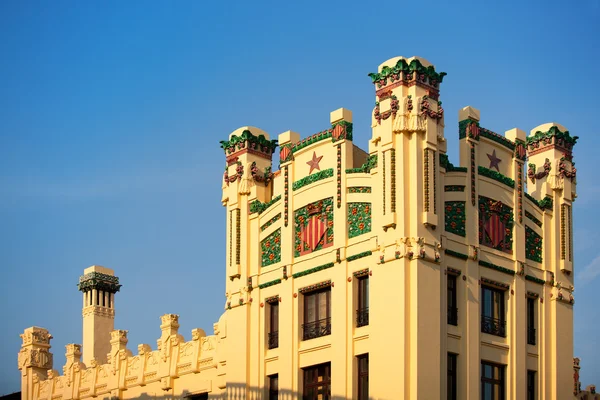 Valencia train station tower detail — Stock Photo, Image