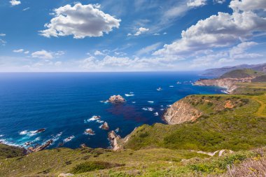 California beach in Big Sur in Monterey County Route 1