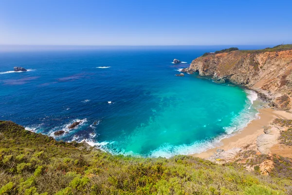 California beach w big sur w monterey county trasa 1 — Zdjęcie stockowe