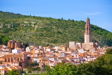 jerica castellon Köyü manzarası alto palancia, İspanya
