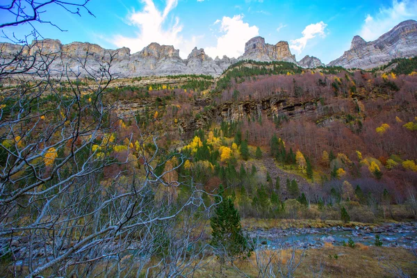 Faja pelay de ordesa doliny Pireneje huesca Hiszpania — Zdjęcie stockowe