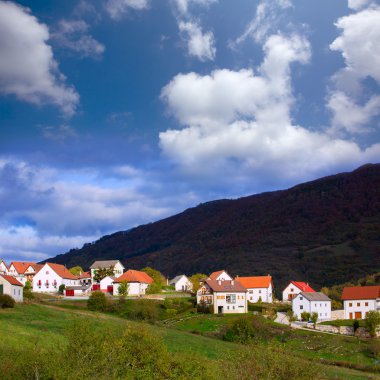 Obarba village in Navarra near Irati Pyrenees clipart