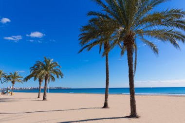 Alicante postiguet beach, Akdeniz İspanya