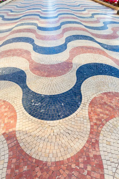 Alicante la Explanada de Espana мозаика из мраморной плитки — стоковое фото