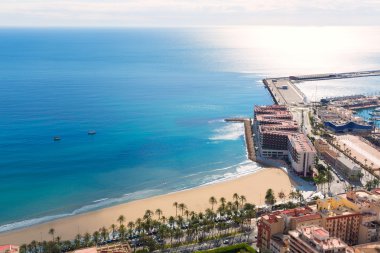 Alicante postiguet beach view santa barbara Kalesi: