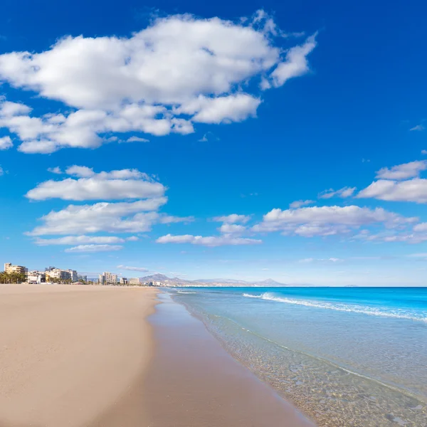 Strand von alicante san juan wunderschöner mediterraner spanien — Stockfoto