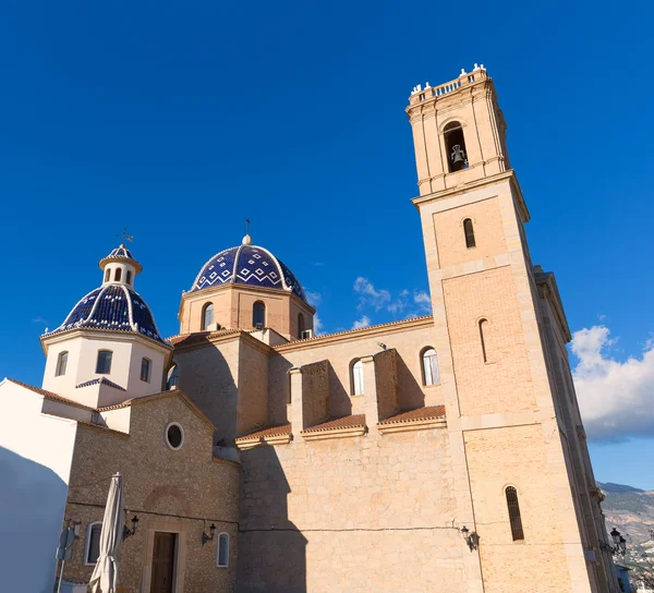 Altea starý Vesnický kostel typické středomořské v alicante — Stock fotografie