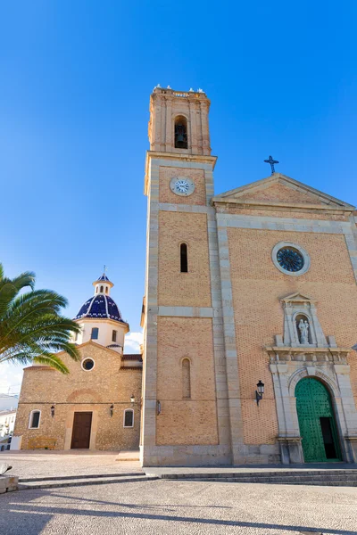 Altea starý Vesnický kostel typické středomořské v alicante — Stock fotografie