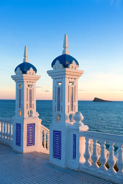 Benidorm sunset Alicante Balcon Mediterraneo in Spain — Stock Photo, Image