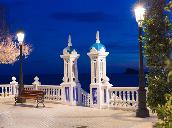 Benidorm tramonto Alicante Balcon Mediterraneo in Spagna — Foto Stock