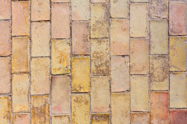 Argile texture de plancher de briques anciennes dans le château d'Alicante — Photo