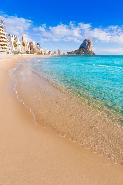 Calpe playa Arenal Bol beach near Penon Ifach Alicante — Stock Photo, Image