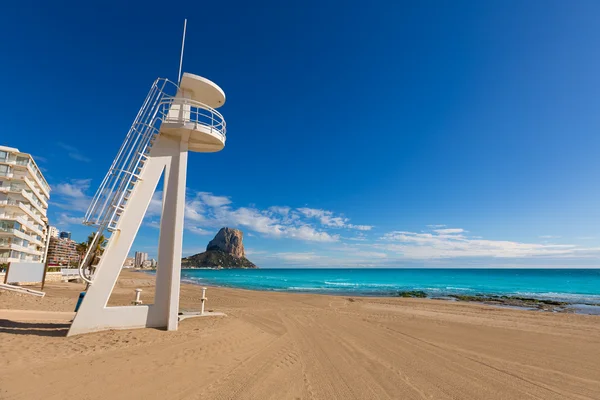 Calpe playa Arenal Bol beach near Penon Ifach Alicante — Stock Photo, Image