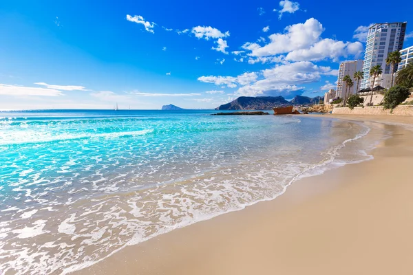Playa de Calpe Cantal Roig cerca de Penon Ifach Alicante — Foto de Stock
