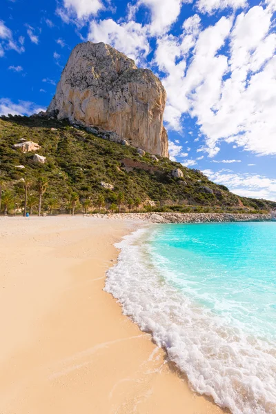Calpe Cala el Raco praia no Mediterrâneo Alicante — Fotografia de Stock