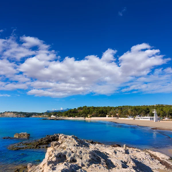Moraira playa la ampolla beach i teulada alicante Spanien — Stockfoto