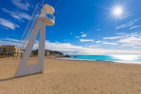 Moraira playa la ampolla strand in teulada alicante spanien — Stockfoto