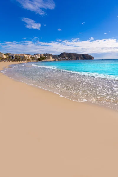 Moraira Playa la Ampolla ranta Teulada Alicantessa Espanja — kuvapankkivalokuva