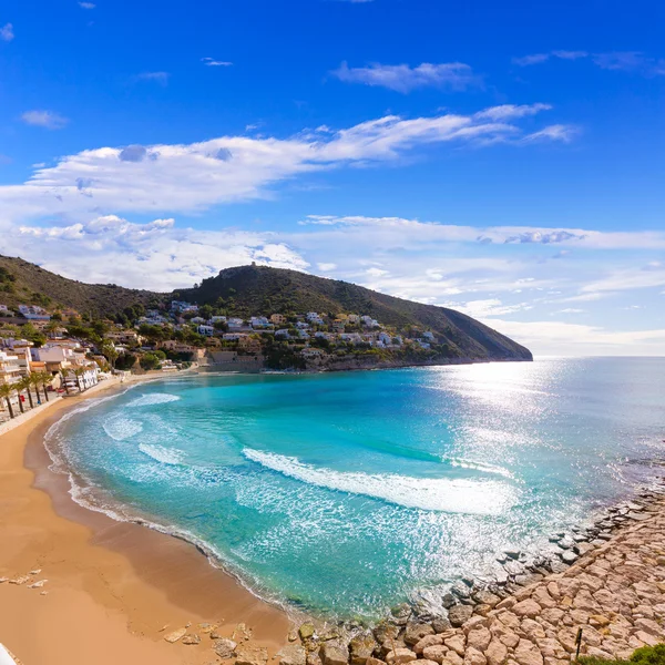 Strand van Moraira playa el portet in mediterrane alicante — Stockfoto