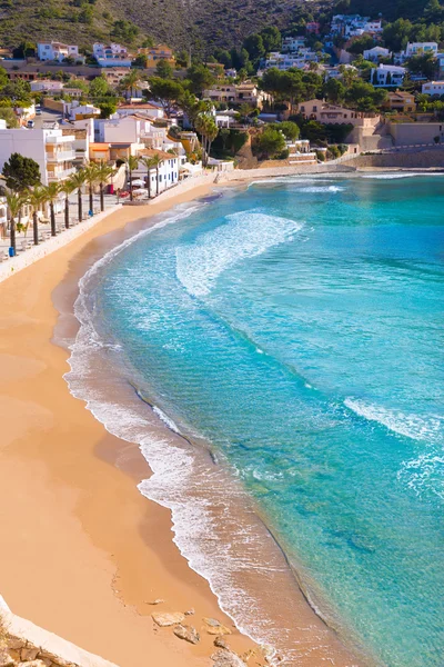 在地中海的阿利坎特 moraira 海滩 el portet 海滩 — 图库照片