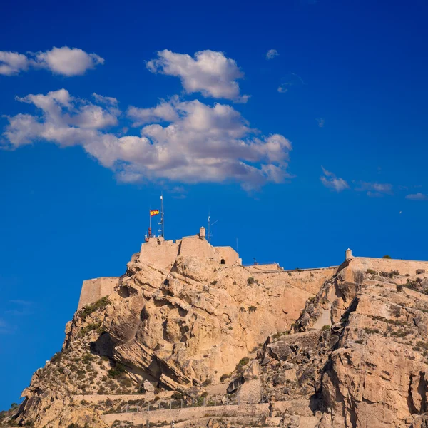 Alicante Santa Barbara castle in Mediterranean spain — Stock Photo, Image