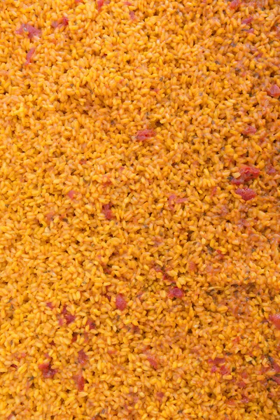 Valencia paella från Spanien ris recept arroz en banda — Stockfoto
