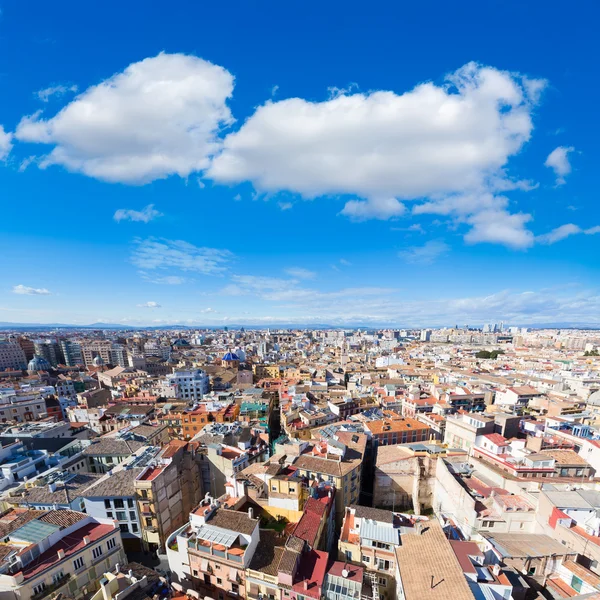 Línea aérea de Valencia desde la torre del Miguelete España — Foto de Stock