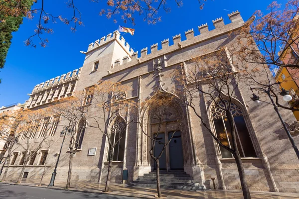 Valência La Lonja fachada gótica Património da UNESCO Espanha — Fotografia de Stock