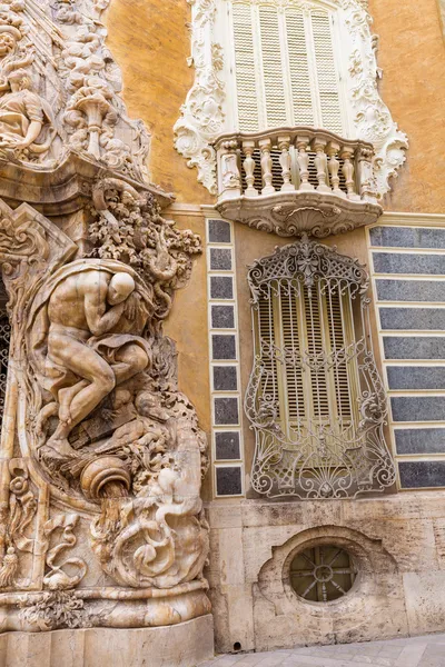 Valencia Palacio Marques de Dos Aguas palace facade — Stock Photo, Image