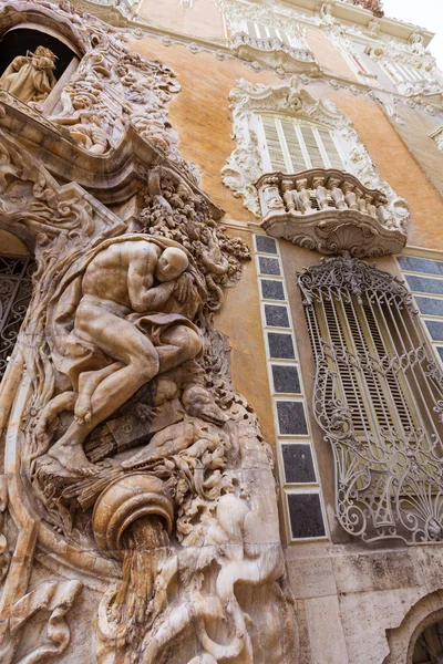 Valencia Palacio Marques de Dos Aguas palace facade — Stock Photo, Image