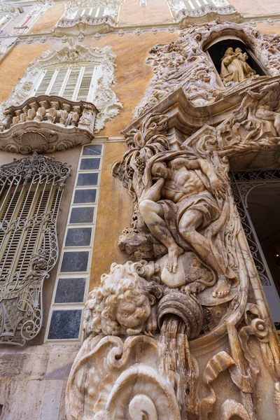 Valencia Palacio Marques de Dos Facciata del palazzo Aguas — Foto Stock