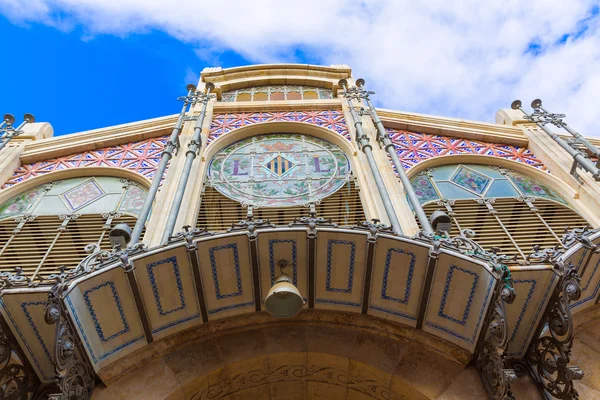 Valencia Mercado Central market facade Spain — Stock Photo, Image