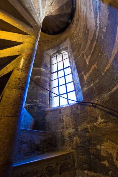 Valencia miguelete micalet tower inomhus trappor trappa — Stockfoto
