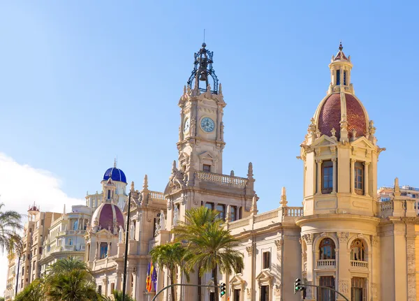 Valencia ayuntamiento város városháza épület, Spanyolország — Stock Fotó