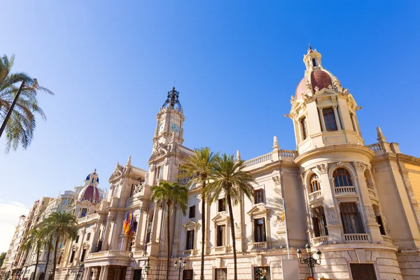 Valencia ayuntamiento város városháza épület, Spanyolország — Stock Fotó