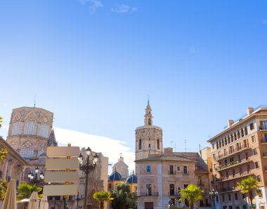 Valencia plaza de la virgen Katedrali ve miguelete İspanya