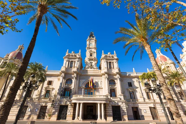 Valencia ayuntamiento staden rådhuset byggnad Spanien — Stockfoto