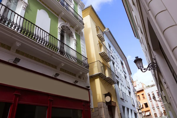 Valencia tapineria straße in der nähe der plaza de la reina spanien — Stockfoto