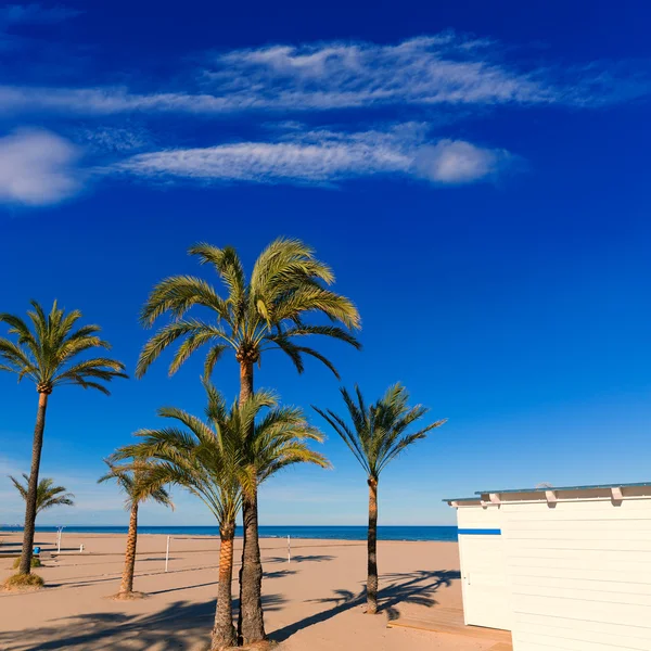 Praia Gandia em Valência Mediterrâneo Espanha — Fotografia de Stock