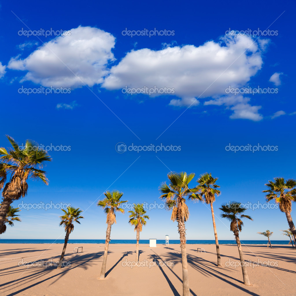 Spiaggia Di Gandia Valencia In Spagna Mediterranea Foto