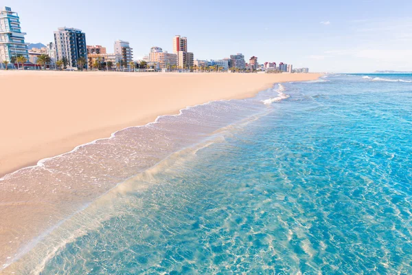 Gandia beach in Valencia Mediterranean Spain — Stock Photo, Image