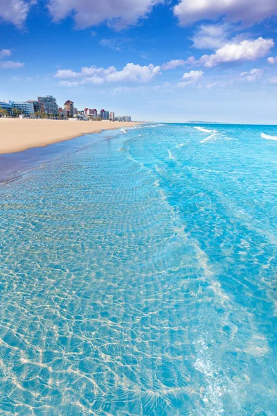 Gandias strand i valencia Medelhavet Spanien — Stockfoto