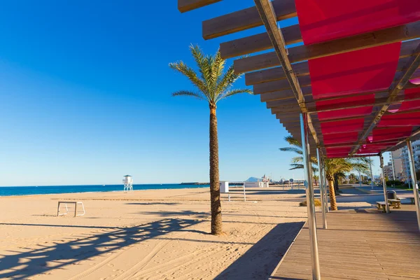 Valencia 'daki Gandia plajı Akdeniz İspanya — Stok fotoğraf
