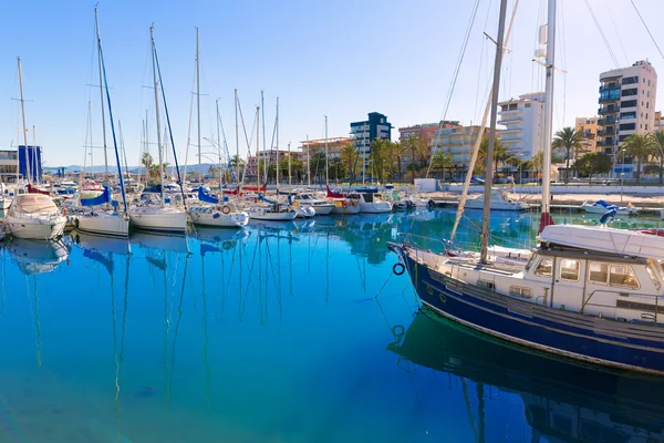 Гандія nautico Марина човни в середземноморському Іспанії — стокове фото